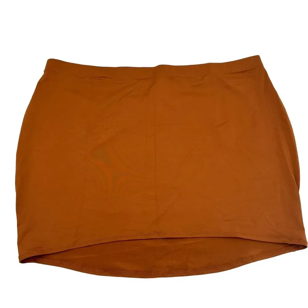 Skims Almond Brown Swim Wear Tube Skirt Coverup New With Tags Size 4X\